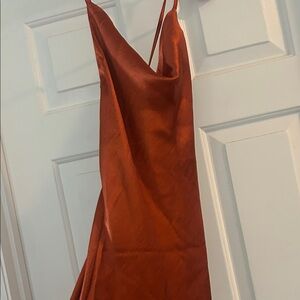 ASOS Rust Backless Slip Dress